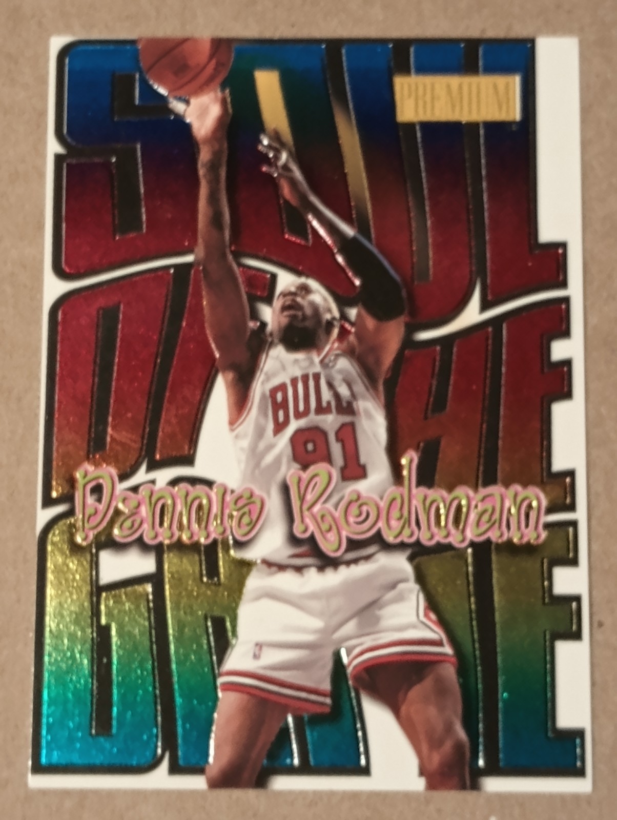 1998-99 Skybox Premium Soul of the Game Dennis Rodman Insert HOF Chicago Bulls