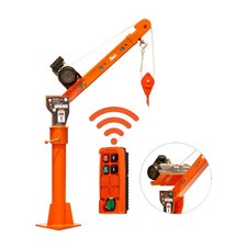 2000 lbs Davit Crane 360 Swivel with Wireless Electric Winch 110V