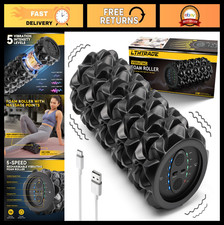 5-Speed Rechargeable Vibrating Foam Roller for Muscle Relief Recovery