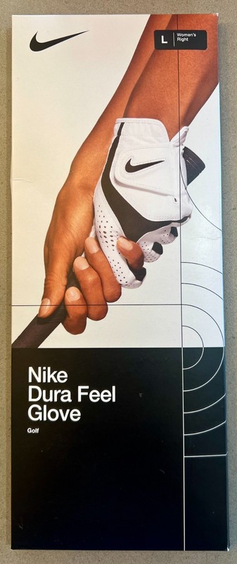 NIKE DURA FEEL Golf Right Glove  White/Black  WOMENS SZ Large  NEW
