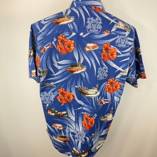 Camisa M de la Guardia Costera Hawaiana de los Estados Unidos Barcos Barco Avión Hibisco - Imagen 12 de 12