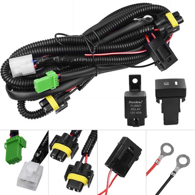 #ad H11 881 H8 Fog Light Switch Wiring Kit with 40A Relay Fit for Honda Work Lamp... $31.37