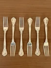 6 Gorham Sterling Silver CHANTILLY Dinner Forks 7” No Mono 284 grams