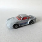 Vintage Matchbox 1986 Porsche 959 Silver-Grey. Red Interior. Scale 1:58. Macau.