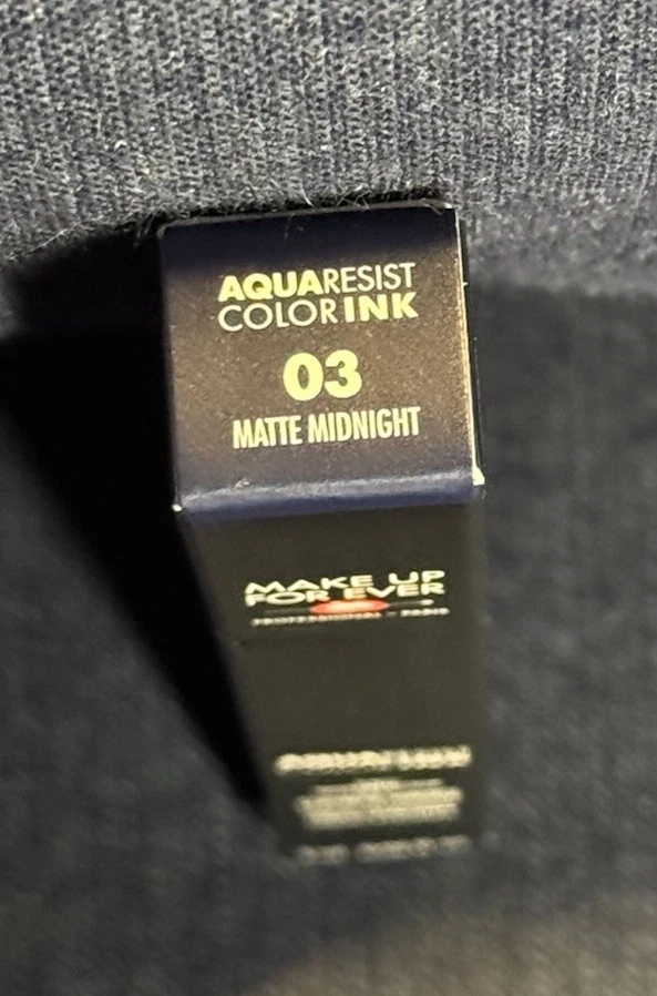 Make Up For Ever Aqua Resist Color Ink Liquid Eyeliner 03 Matte Midnight BL NIB - Image 3 of 3