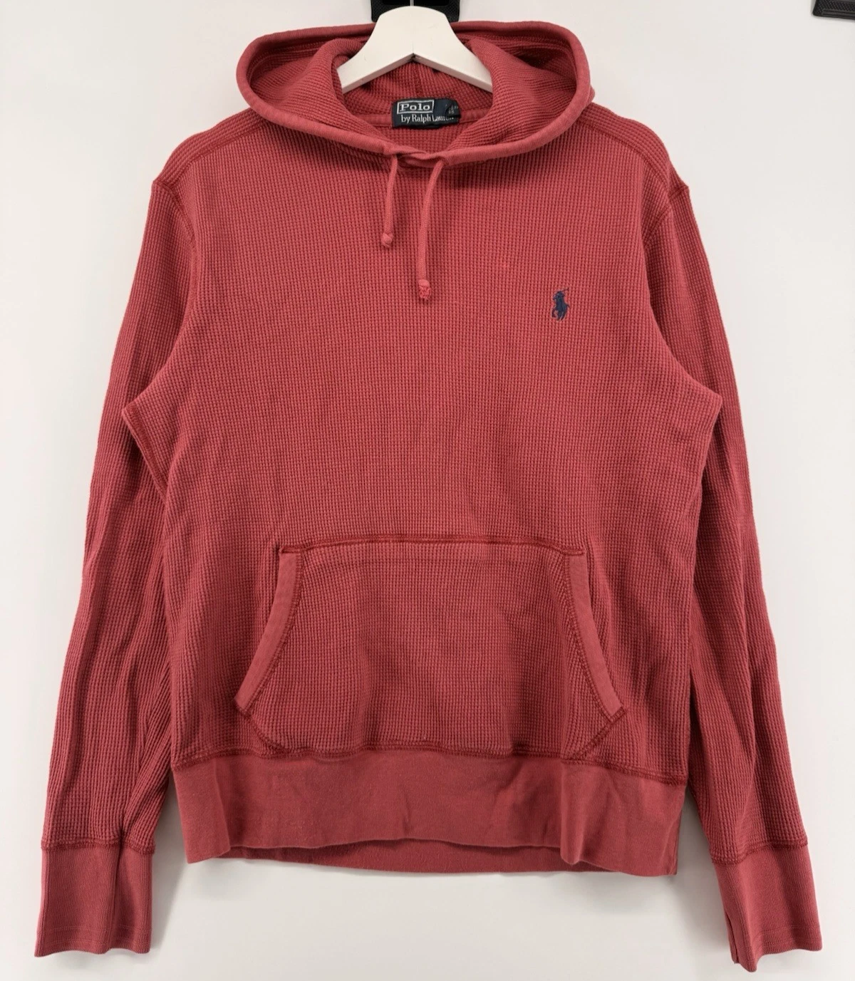 Vintage Polo Ralph Lauren Mens Waffle Knit Hoodie Pullover Red Medium Thermal
Opens in a new window