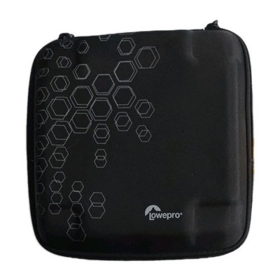 Hardshell Case GoPro Camera Charger Batteries Memory Cards Black 8.5'' Sq 3.7'' D