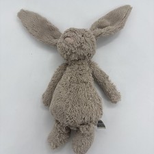 Jellycat Plush Medium Bashful Bunny Stuffed Animal Beige White Tail 11"