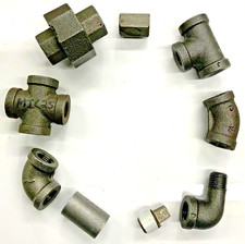 Black Iron Pipe Fittings 1/4" Assorted Malleable Pick The Pipe Fitting