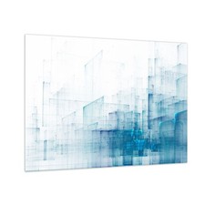 Quadro su Vetro 70x50cm 3D Astrazione Tecnologia Stampe Immagini Moderni Murale