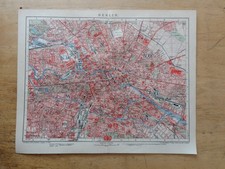2x Orig.(1908) Lithographie Stadtplan Berlin/Umgebung (B1K)