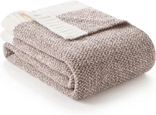 Taupe Blankets Twin Size, (60"x80"), Heather