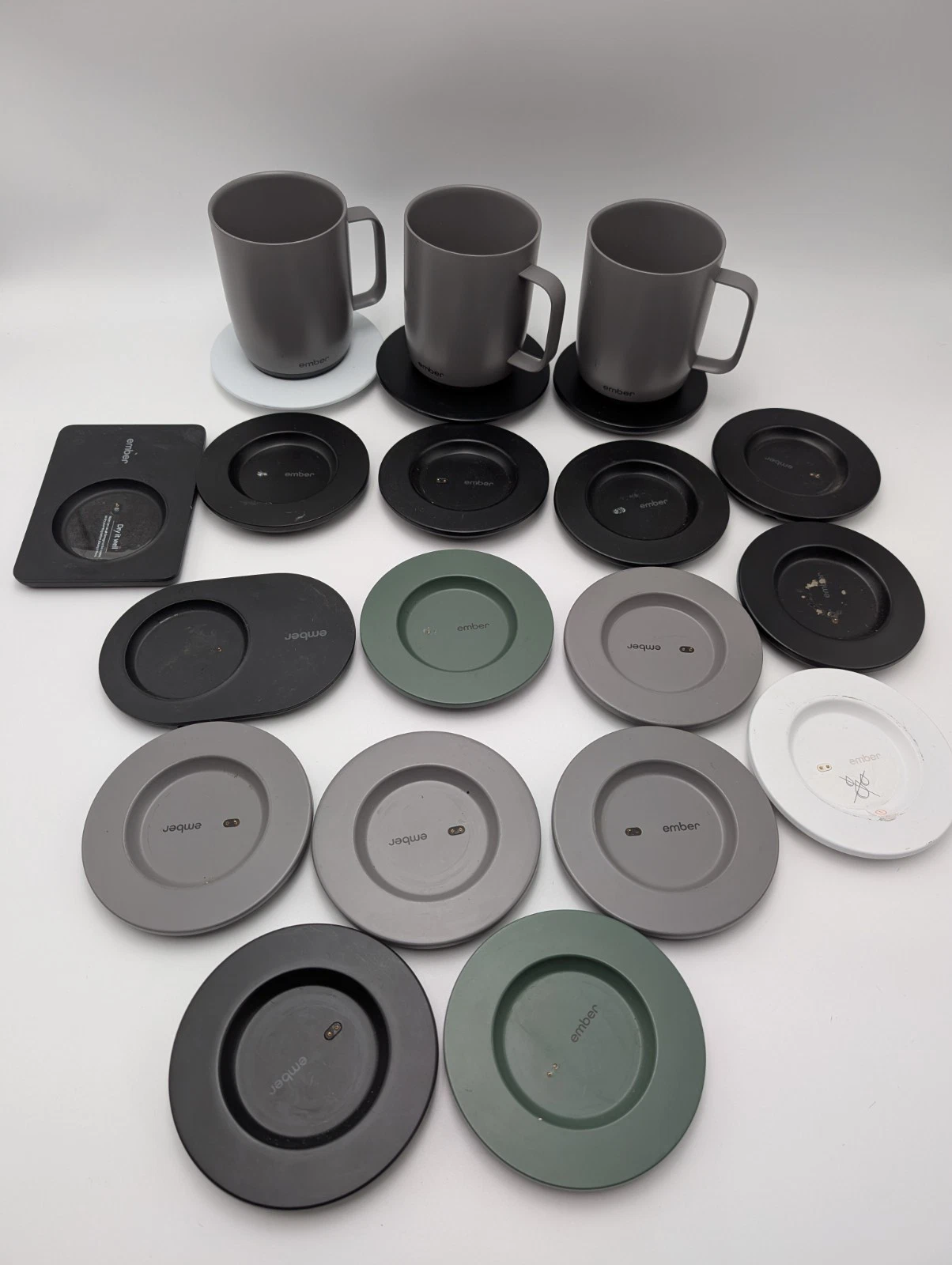 Ember Charging Coaster 2 Lot Of 18 Parts Repair Lot Plus 3 14 Oz Cup As is