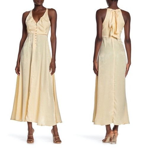 Free People Olivia Satin Dress Cream 