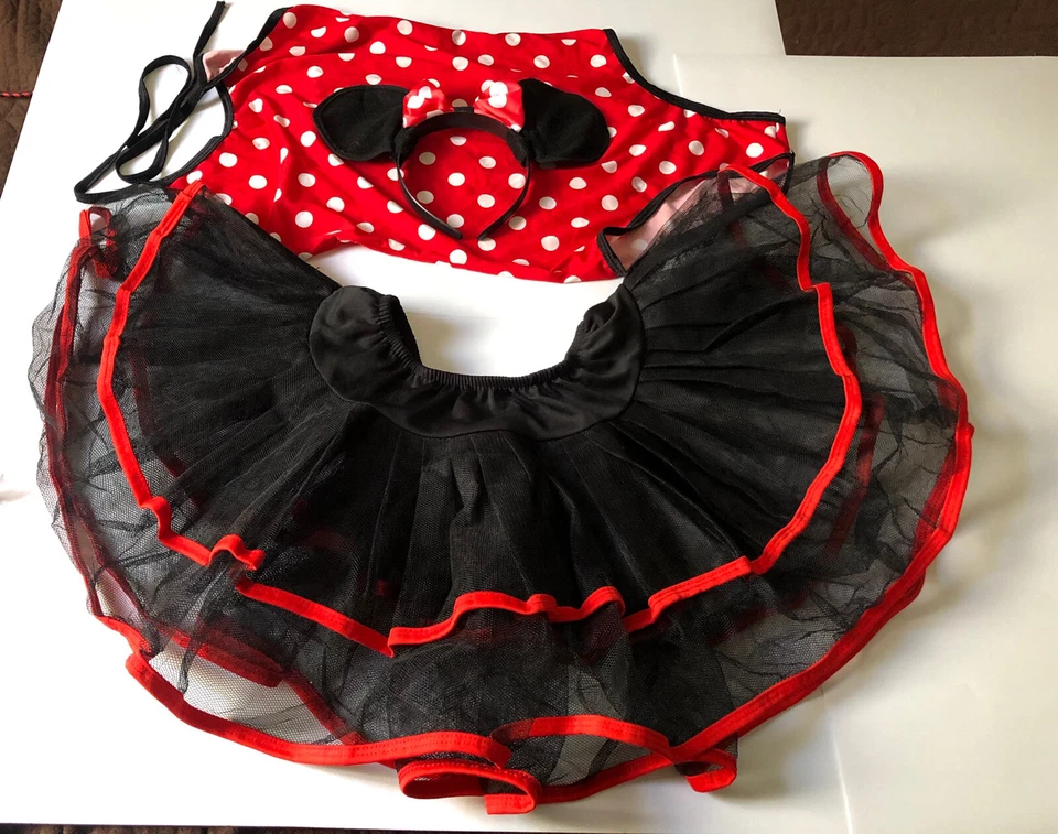 Roma sz Medium/Large 3pc Pinup Mouse Costume w/ body suit, petticoat & ears - Image 2 of 2