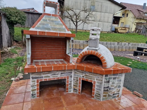 Bildhübscher Steingrill Grillkamin Naturstein  0,90x0.76m auch ohne Verblendung! - Bild 11 von 19