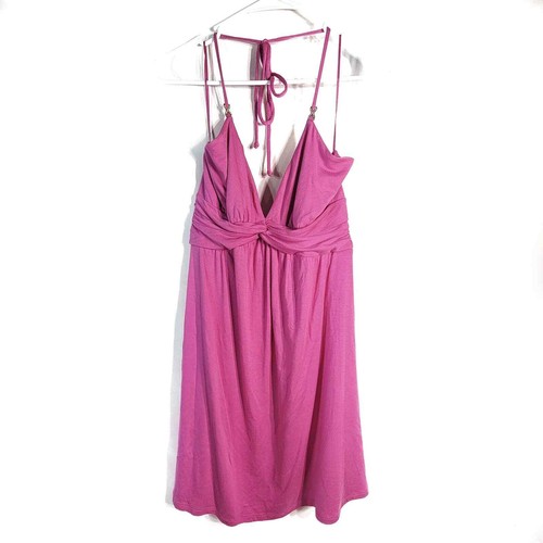 Express Dress Womens Small Pink Babydoll Barbie Halter Comfy Backless Flowy - Picture 3 of 9