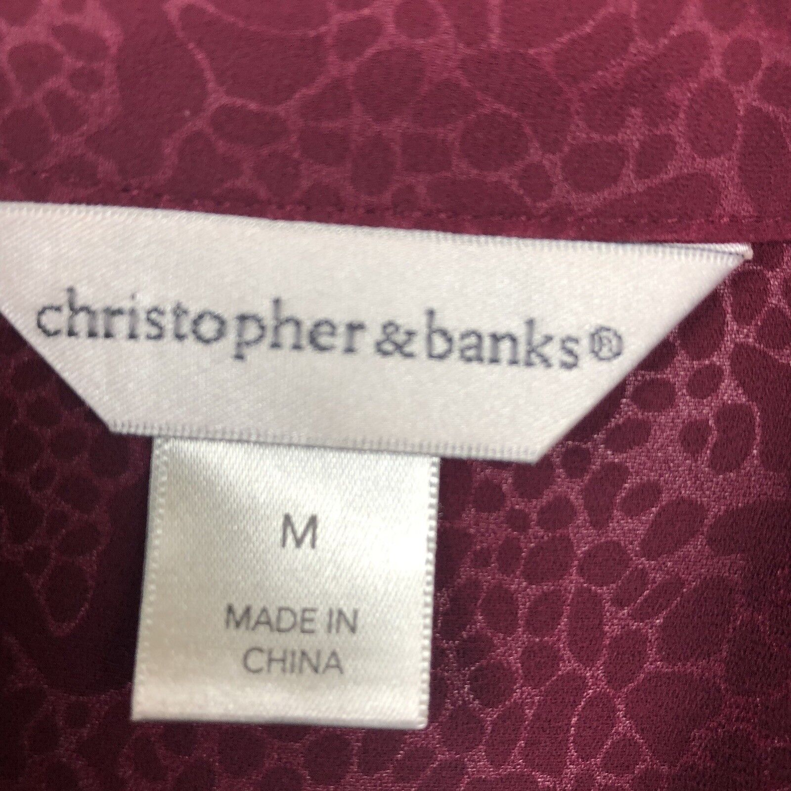 Christopher & Banks Womens Blouse, Red Medium - image 4