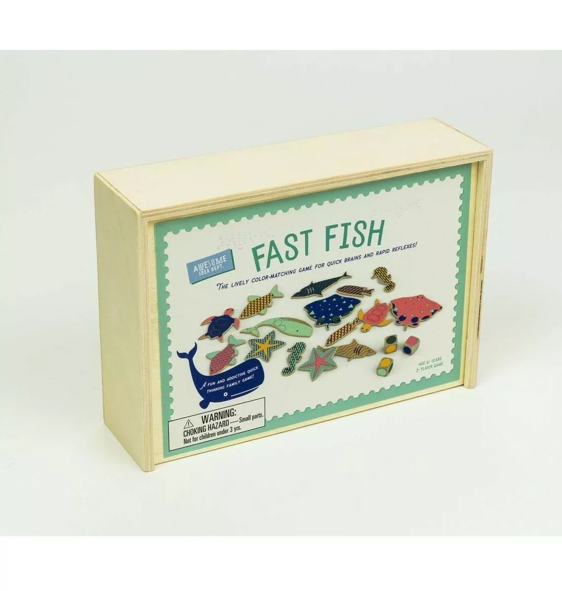 Fast Fish Game Indoor Memory Game Color Matching Ages 6+ NEW