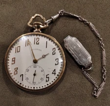 Illinois 17 Jewel Aristocrat Case 14k Gold Filled Pocket Watch Running Condition