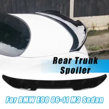 For 2006-2011 BMW E90 3-Series Sedan PSM-Style Glossy Black Trunk Spoiler Wing