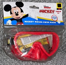 Disney Mickey Swim Mask Goggles - Red/Yellow - Ages 2 NEW