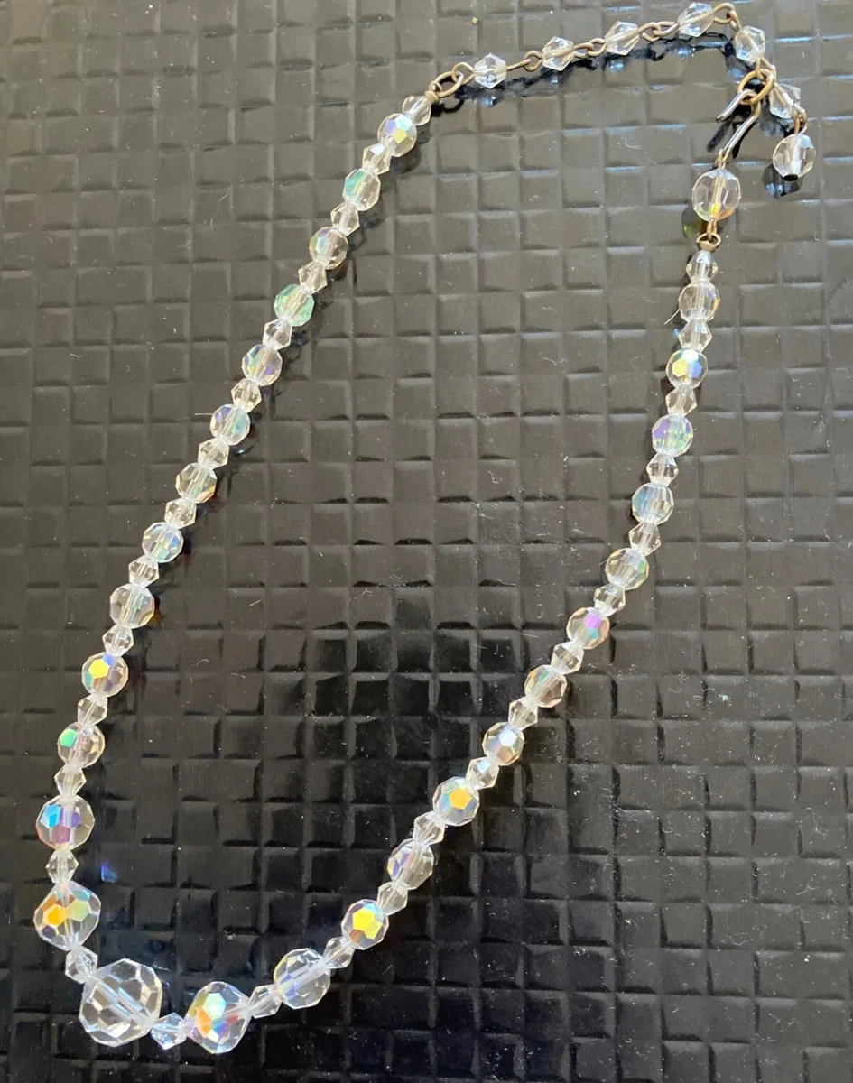 Vintage crystal sale necklace