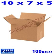 100 - 10x7x5 Cardboard Boxes 32-ECT Mailing Packing Shipping Corrugated Carton