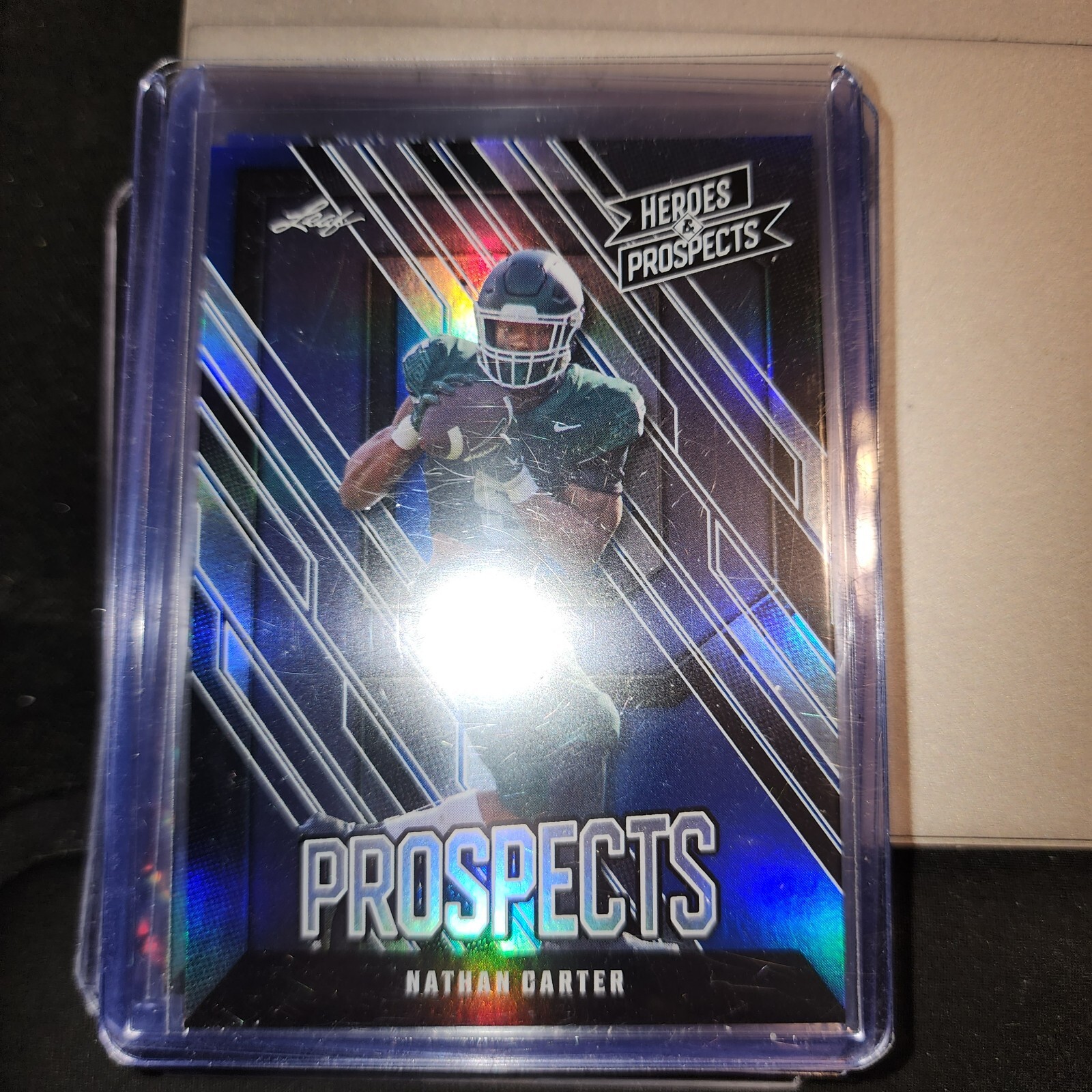 2024 LEAF BLUE FOIL HEROS & PROSPECTS #105 NATHAN CARTER RC 22/99- ATLANTA