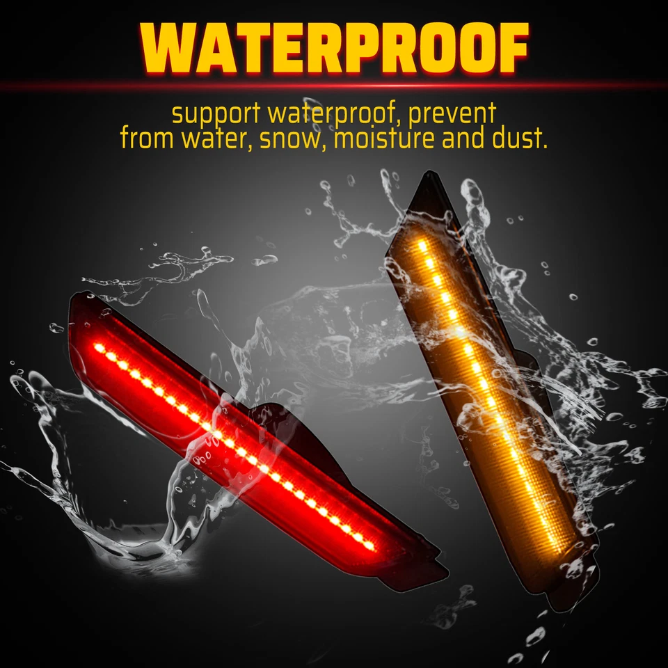 Luces LED laterales delanteras traseras para Chevy Camaro 2010 2011 2012 2013 2014 2015 Foto 4 de 4