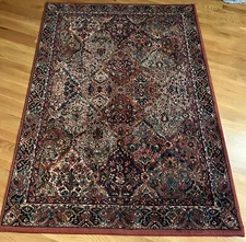 Karastan Wool Vintage Rug 700 717 Kirman Panel Multicolor 4 ft 4 in X 6 ft