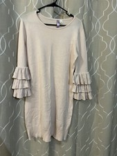 Alya Sweater Dress With Ruffle Sleeves - Size M