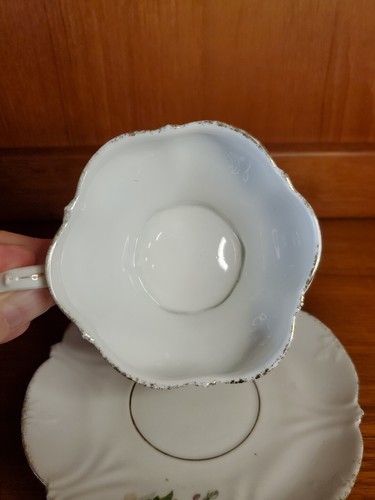 Vintage RS Prussia Porcelain Floral Tea Coffee Cup & Saucer - Picture 5 of 7