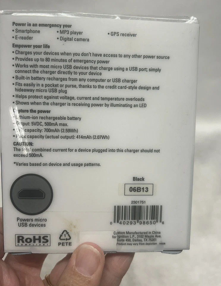 Banco de alimentación portátil para teléfono inteligente Enercell by Radio Shack (A8) Foto 3 de 4