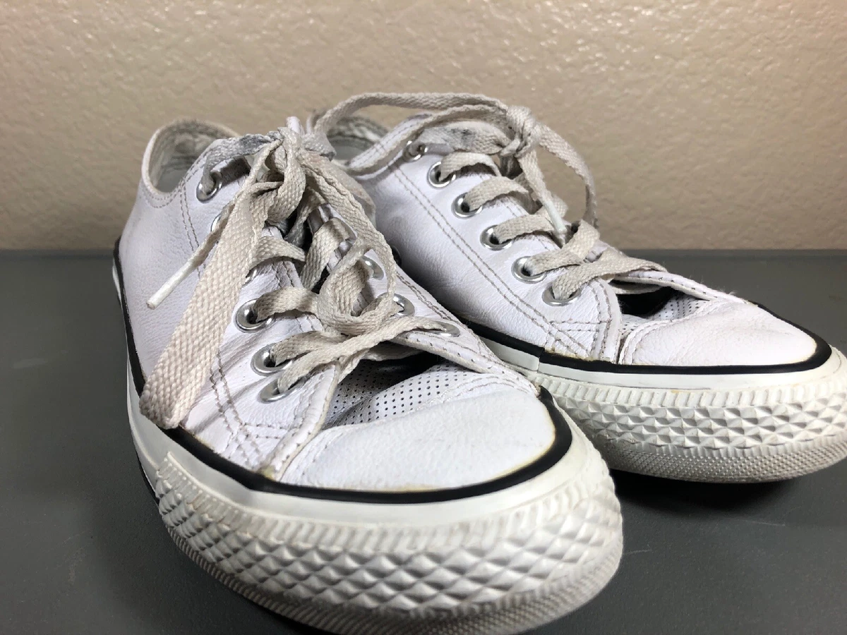 white leather converse ladies size 7