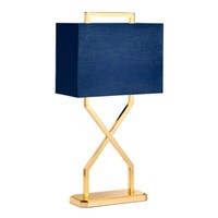 Tischleuchte Schreibtischlampe Beistelllampe Stahl Gold H 67,8Cm Wohnzimmerlampe