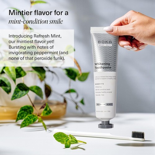 2pcs set Boka Fluoride Free Toothpaste - Nano Hydroxyapatite, Whitening 4 Fl Oz - Picture 3 of 11