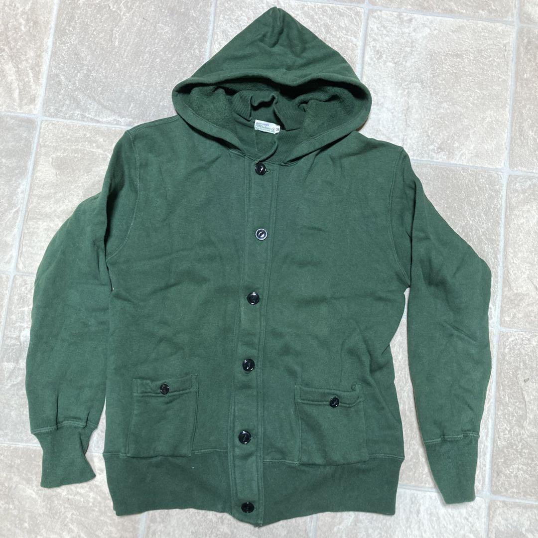 Warehouse DUCK DIGGER Hoodie Green Cotton Size 38 Used From Japan