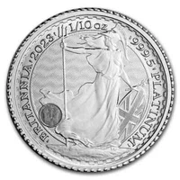 Lot of 1 - 2023 £10 Great Britain 1/10 oz .9995 Fine Platinum Britannia Coin