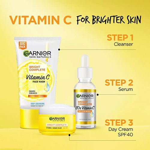 Garnier Skin Naturals Bright Complete Vitamin C Face Wash, Vitamin C Face Wash - Picture 3 of 6