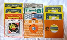 Vintage 45 rpm Record Sleeves - Lot of 11 Sleeves includes 8 Assorted Records