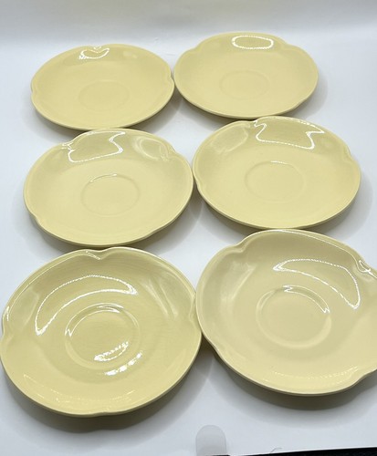 Vintage Johnson Bros England Golden Dawn Cup and Saucer Set Of 6 WW2 Ware Yellow - Picture 6 of 9