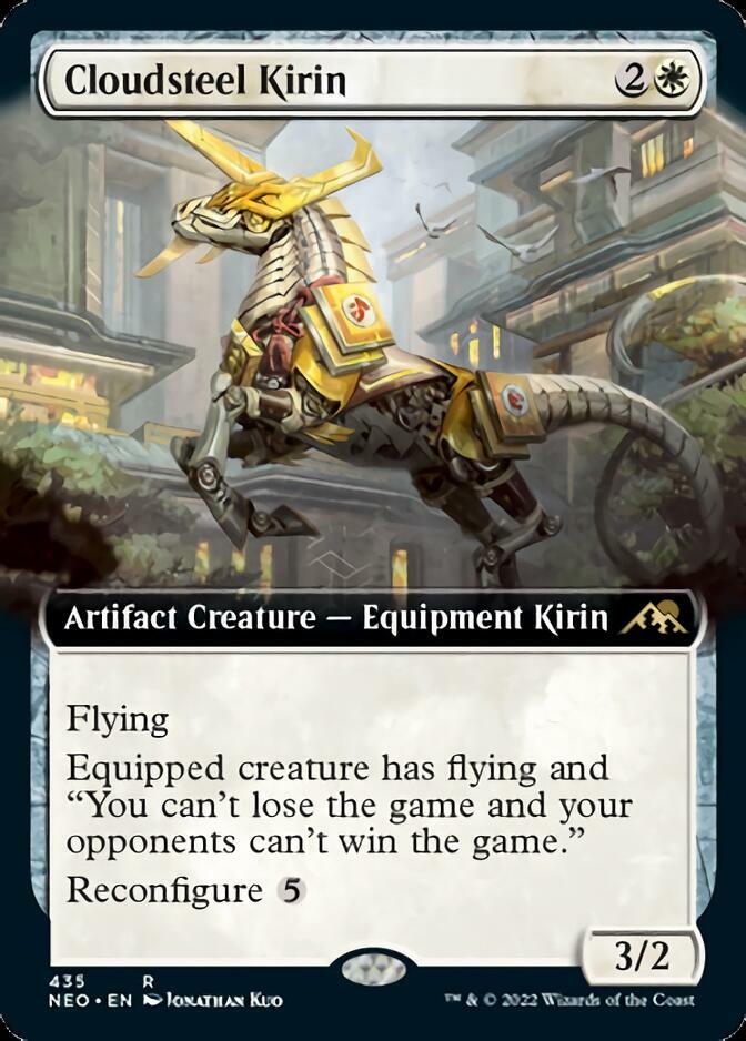 Cloudsteel Kirin - Extended Art Kamigawa: Neon Dynasty NM MTG