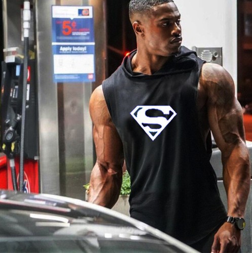 T Shirt Sleeveless Gym Training Hoodies 
