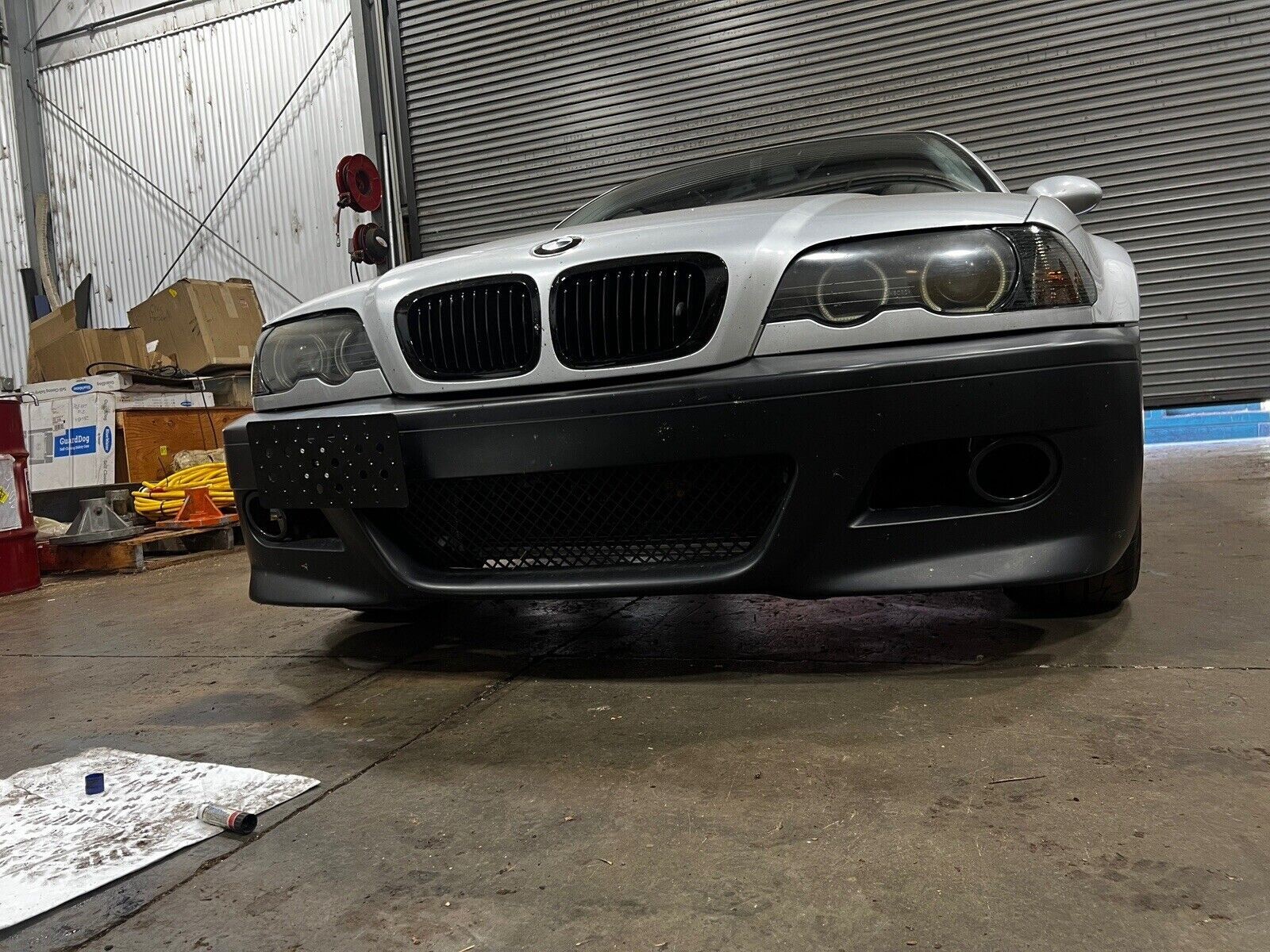 Front Bumper Tow Hook License Plate Mount Bracket For BMW M3 (E46) 2001