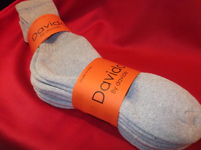 Men's Casual Socks - 4-Pack Black 100% Cotton, Made In Italy (Size 10-13)