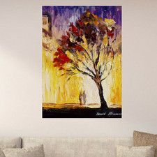 Leonid Afremov FLUSSO GIALLO 20"x20" EDIZIONE LIMITATA GICLÉE ORIGINALE