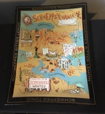 VINTAGE Schweppes Ashtray 7" x 9"