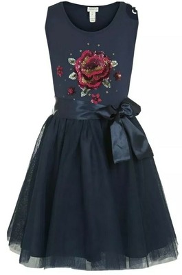 navy floral girls dress