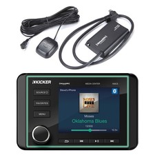 Kicker KMC5 Gauge-Style Bluetooth AM/FM/WB Marine Receiver with XM Radio Tuner